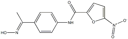 N-{4-[(1E)-N-hydroxyethanimidoyl]phenyl}-5-nitro-2-furamide 结构式