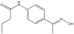 N-{4-[(1E)-N-hydroxyethanimidoyl]phenyl}butanamide 结构式