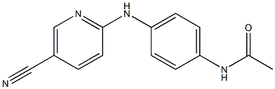 N-{4-[(5-cyanopyridin-2-yl)amino]phenyl}acetamide 结构式