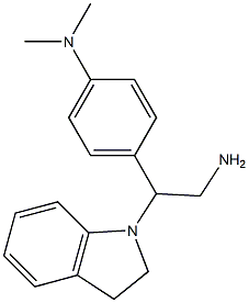 N-{4-[2-amino-1-(2,3-dihydro-1H-indol-1-yl)ethyl]phenyl}-N,N-dimethylamine 结构式