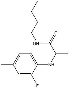 N-butyl-2-[(2-fluoro-4-methylphenyl)amino]propanamide 结构式