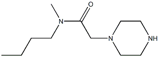 N-butyl-N-methyl-2-(piperazin-1-yl)acetamide 结构式