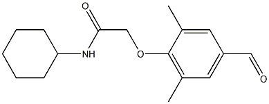 N-cyclohexyl-2-(4-formyl-2,6-dimethylphenoxy)acetamide 结构式