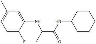 N-cyclohexyl-2-[(2-fluoro-5-methylphenyl)amino]propanamide 结构式