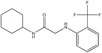 N-cyclohexyl-2-{[2-(trifluoromethyl)phenyl]amino}acetamide 结构式