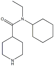 N-cyclohexyl-N-ethylpiperidine-4-carboxamide 结构式