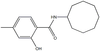 N-cyclooctyl-2-hydroxy-4-methylbenzamide 结构式