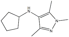 N-cyclopentyl-1,3,5-trimethyl-1H-pyrazol-4-amine 结构式