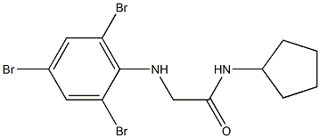 N-cyclopentyl-2-[(2,4,6-tribromophenyl)amino]acetamide 结构式