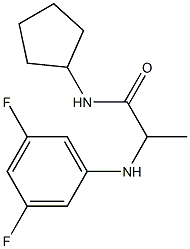 N-cyclopentyl-2-[(3,5-difluorophenyl)amino]propanamide 结构式