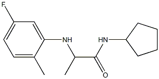 N-cyclopentyl-2-[(5-fluoro-2-methylphenyl)amino]propanamide 结构式