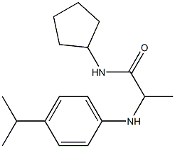 N-cyclopentyl-2-{[4-(propan-2-yl)phenyl]amino}propanamide 结构式