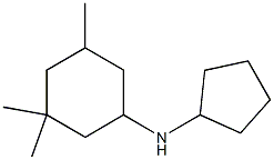 N-cyclopentyl-3,3,5-trimethylcyclohexan-1-amine 结构式