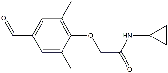 N-cyclopropyl-2-(4-formyl-2,6-dimethylphenoxy)acetamide 结构式