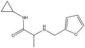 N-cyclopropyl-2-[(furan-2-ylmethyl)amino]propanamide 结构式