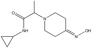 N-cyclopropyl-2-[4-(hydroxyimino)piperidin-1-yl]propanamide 结构式