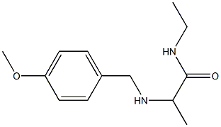 N-ethyl-2-{[(4-methoxyphenyl)methyl]amino}propanamide 结构式