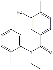 N-ethyl-3-hydroxy-4-methyl-N-(2-methylphenyl)benzamide 结构式