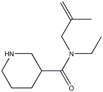 N-ethyl-N-(2-methylprop-2-enyl)piperidine-3-carboxamide 结构式