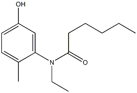 N-ethyl-N-(5-hydroxy-2-methylphenyl)hexanamide 结构式