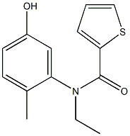 N-ethyl-N-(5-hydroxy-2-methylphenyl)thiophene-2-carboxamide 结构式