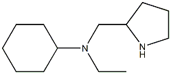 N-ethyl-N-(pyrrolidin-2-ylmethyl)cyclohexanamine 结构式