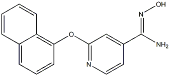 N'-hydroxy-2-(1-naphthyloxy)pyridine-4-carboximidamide 结构式