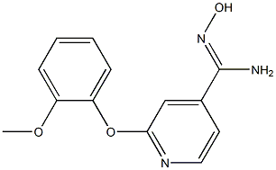 N'-hydroxy-2-(2-methoxyphenoxy)pyridine-4-carboximidamide 结构式