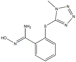 N'-hydroxy-2-[(1-methyl-1H-1,2,3,4-tetrazol-5-yl)sulfanyl]benzene-1-carboximidamide 结构式