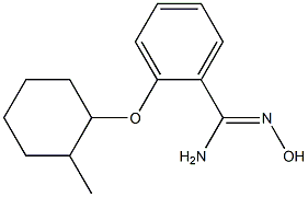 N'-hydroxy-2-[(2-methylcyclohexyl)oxy]benzene-1-carboximidamide 结构式