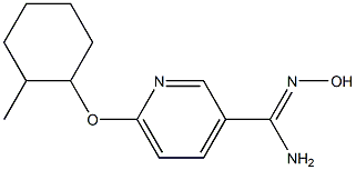 N'-hydroxy-6-[(2-methylcyclohexyl)oxy]pyridine-3-carboximidamide 结构式
