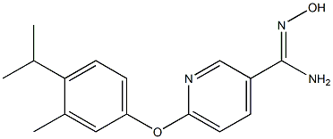 N'-hydroxy-6-[3-methyl-4-(propan-2-yl)phenoxy]pyridine-3-carboximidamide 结构式
