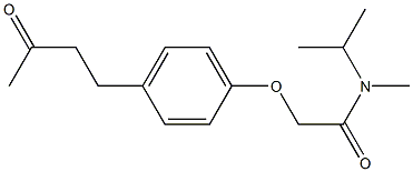 N-methyl-2-[4-(3-oxobutyl)phenoxy]-N-(propan-2-yl)acetamide 结构式