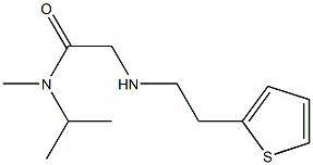 N-methyl-N-(propan-2-yl)-2-{[2-(thiophen-2-yl)ethyl]amino}acetamide 结构式