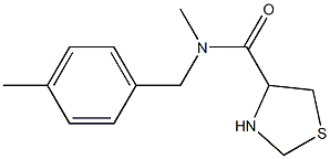 N-methyl-N-[(4-methylphenyl)methyl]-1,3-thiazolidine-4-carboxamide 结构式