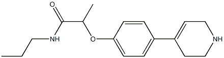 N-propyl-2-[4-(1,2,3,6-tetrahydropyridin-4-yl)phenoxy]propanamide 结构式