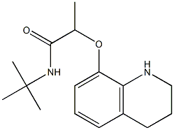 N-tert-butyl-2-(1,2,3,4-tetrahydroquinolin-8-yloxy)propanamide 结构式