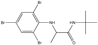 N-tert-butyl-2-[(2,4,6-tribromophenyl)amino]propanamide 结构式