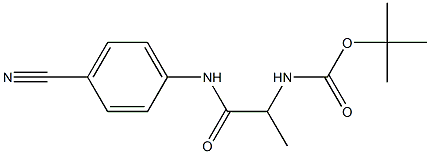 tert-butyl 2-[(4-cyanophenyl)amino]-1-methyl-2-oxoethylcarbamate 结构式