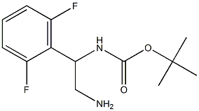 tert-butyl 2-amino-1-(2,6-difluorophenyl)ethylcarbamate 结构式