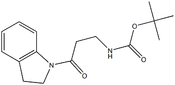 tert-butyl 3-(2,3-dihydro-1H-indol-1-yl)-3-oxopropylcarbamate 结构式