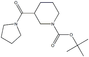 tert-butyl 3-(pyrrolidin-1-ylcarbonyl)piperidine-1-carboxylate 结构式