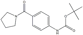 tert-butyl 4-(pyrrolidin-1-ylcarbonyl)phenylcarbamate 结构式