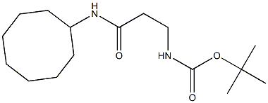 tert-butyl N-[2-(cyclooctylcarbamoyl)ethyl]carbamate 结构式