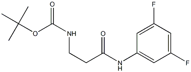 tert-butyl N-{2-[(3,5-difluorophenyl)carbamoyl]ethyl}carbamate 结构式