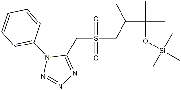 5-(2,3-Dimethyl-3-trimethylsilanyloxy-butane-1-sulfonylmethyl)-1-phenyl-1H-tetrazole 结构式