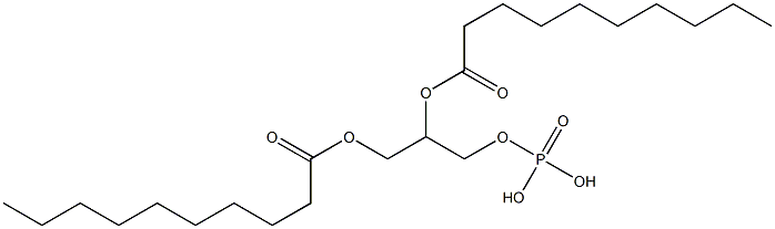 Decanoic acid 2-decanoyloxy-3-phosphonooxy-propyl ester 结构式