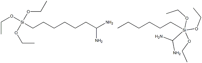 Hexanediaminomethyltriethoxysilane Triethoxysilylmethylhexanediamine 结构式