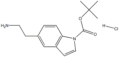 5-aminoethyl-1-Boc-indole hydrochloride 结构式