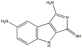 1,7-DIAMINO-3-IMINO-3,4-DIHYDROPYRROLO[4,3-B]INDOLE 结构式